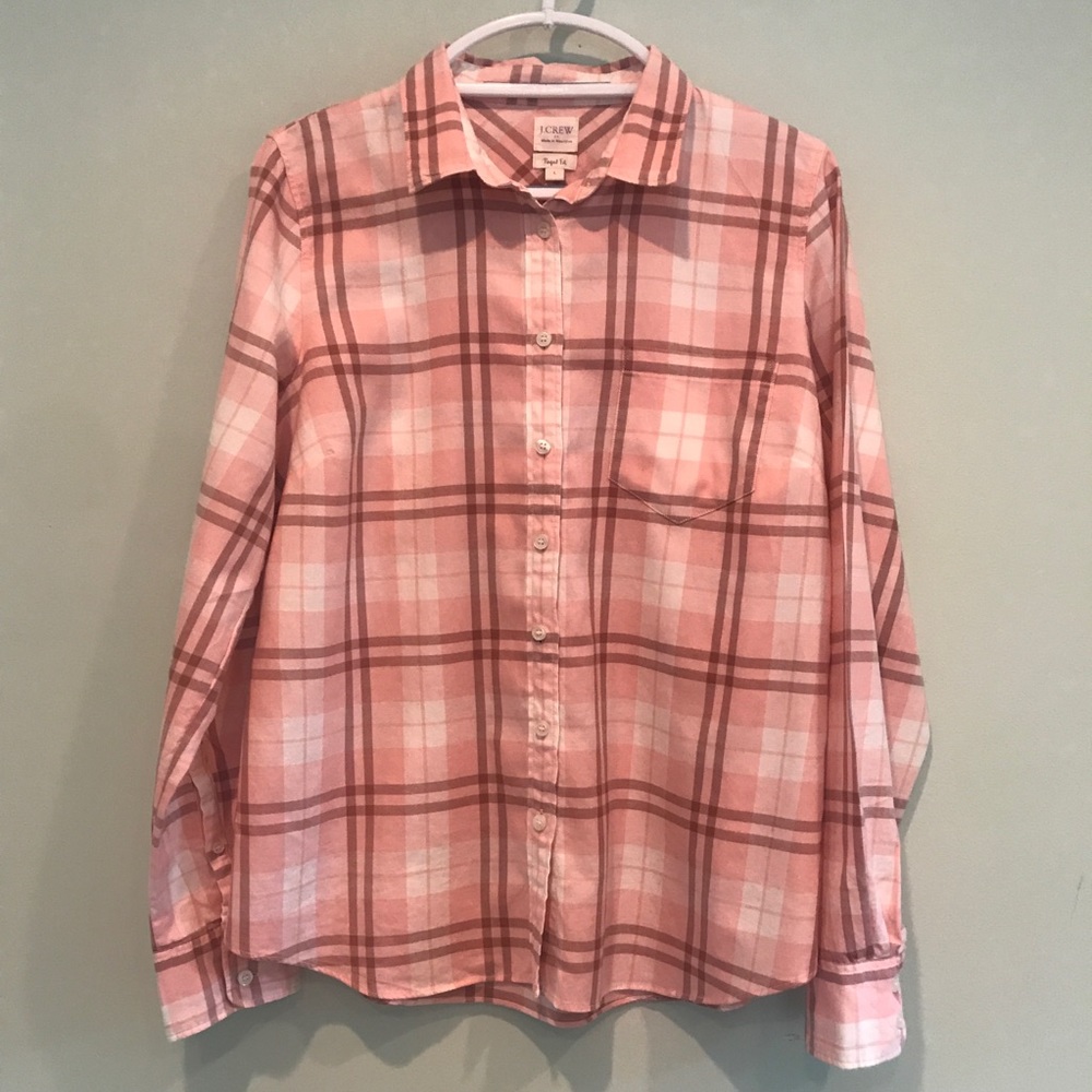 J Crew Perfect Fit Long Sleeve Button Down. Size L